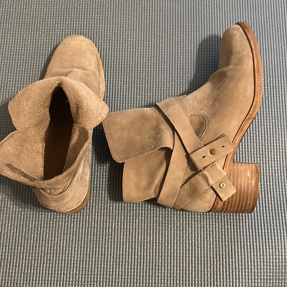 Tan UGG Ankle Booties, Size 8.5